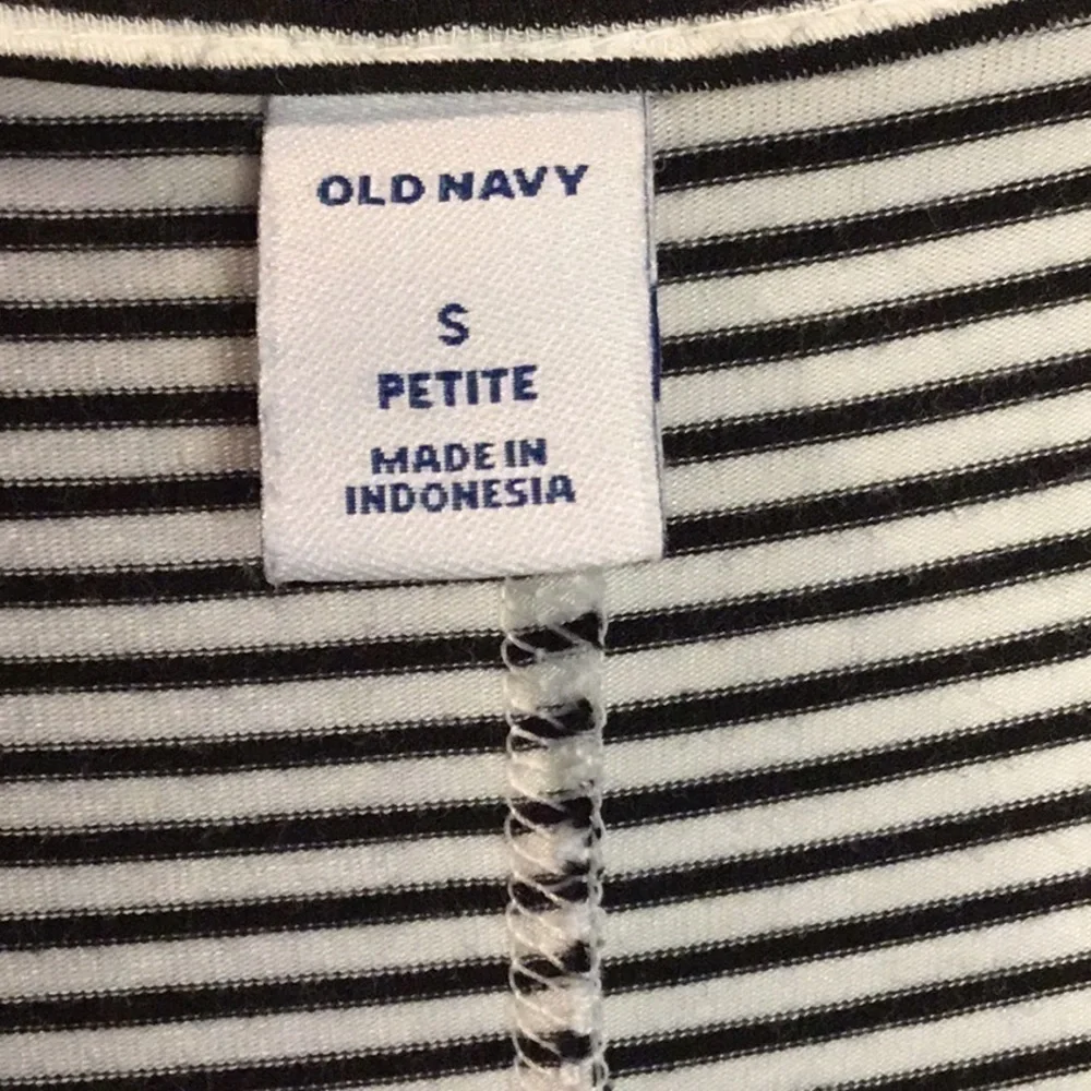 Black & White Striped T Shirt Swing Dress Size Small